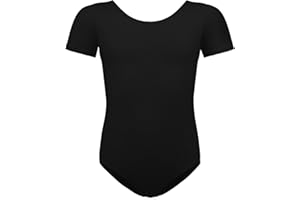 BALAYSIER Ballettkleidung Mädchen-Damen, Turnanzug Kurzarm Baumwolle Gr-100-170 Ballett Trikot Gymnastikanzug Tanzbody