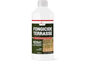 anti mousse terrasse, produit anti-mousse concentré pour 250m², traitement fongicide et anti-depot, algicide pour sol pierre et bois - 1 L (jusqu'à 250 m²) - ARCANE INDUSTRIES