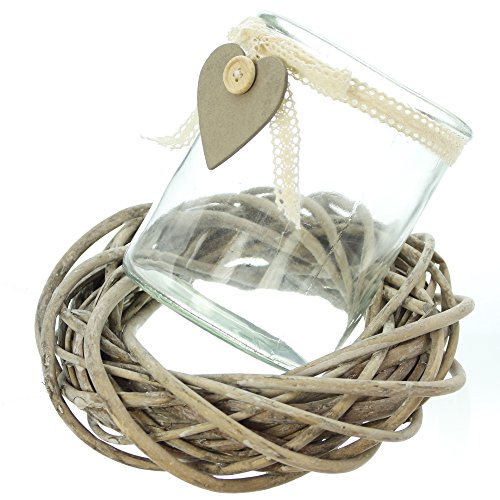 Windlicht „Weidenkranz“. 2tlg. Artnr. 103235 - 3