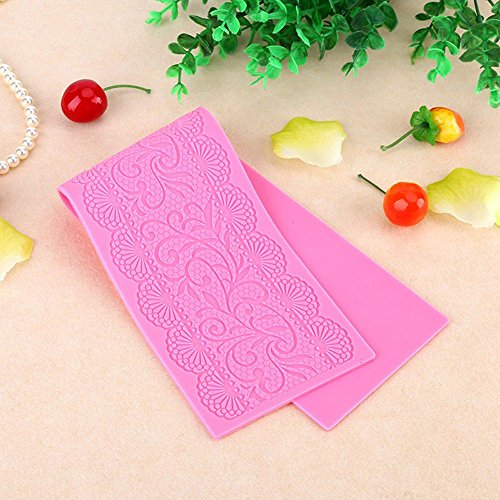 GOOTRADES Silikon Blumen Spitze Eindruck Form, Kuchen Fondant Matte Pad Dekor - 6