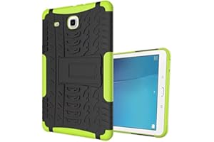 Funda para Samsung Galaxy Tab E 9.6, Xitoda Hybrid Armor Design con Kickstand TPU silicona + PC Back Cover Case para Samsung Galaxy Tab E 9.6 pulgadas SM-T560 / T561 / T565 Tablet funda – Verde