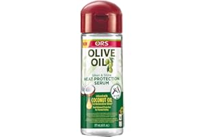 ORS Olive Oil Heat Protection Hair Serum - 177 ml, Infused With Coconut Oil, For Restorative Shine, With Frizz Free & Fast Drying Formula