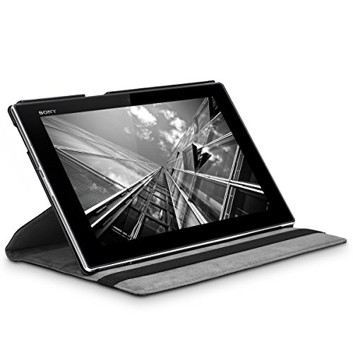 kwmobile Hülle für Sony Xperia Tablet Z – 360° Standfunktion Case Tablet Schutzhülle Kunstleder – Smart Cover Tabletcase Schwarz - 6