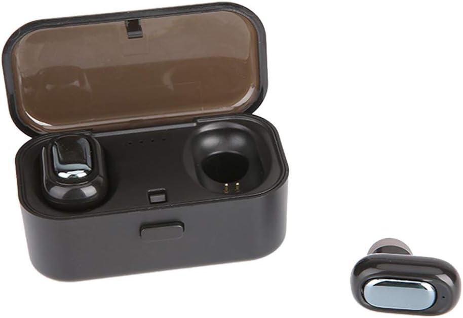 New Running Stereo Charging in-Ear Ultra Small Headphones Headphones Headphones Adapter Sports Power Display Stereo Wireless BT 5.0 in-Ear Ear Buds Earphones - Black 19Kenbeton