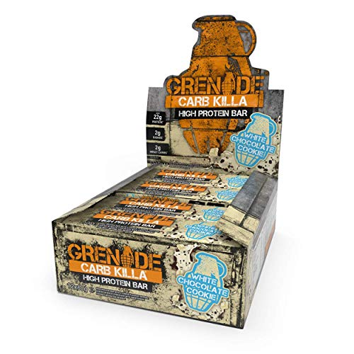 Grenade Carb Killa High Protein and Low Carb Barra Sabor White Chocolate Cookie - 12 Unidades