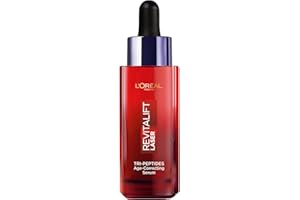 L'OREAL PARIS L'Oréal Paris Siero Tri-Peptidi Anti-Età Revitalift Laser, Per Tutti i Tipi di Pelle, Pelle Idratata ed Elastica, Arricchita con Acido Ialuronico e Vitamina C, Maxi Formato 50ml