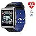 Produktbild Fitness Trackers Herzfrequenz-Blutdruck Oxygen Monitor Big Colour Screen Activity Tracker Pedometer Sports Modes Calories Counter Smart Watch Waterproof für Android IOS,Blue