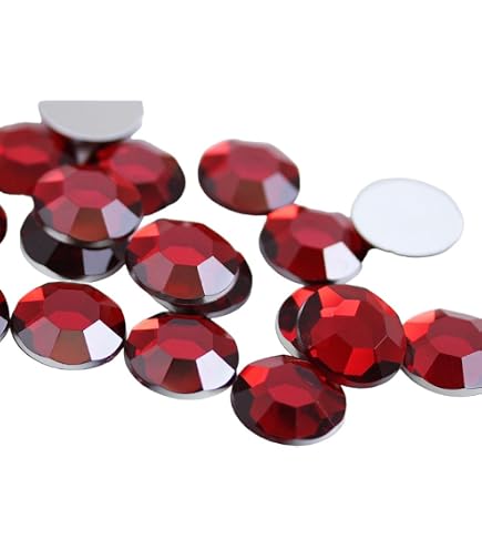 Allstarco Acryl-Cabochons, Rund, 7 Mm, Rot Rubin – 100 Stück Für Schmuck, Cosplay & Basteln