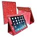 Produktbild Klapp-Schutzhülle Rot Glitzernde Kristalle PU Leder Magnetisch Mit Ständer Für Apple iPad 2 / 3 / 4 Neues iPad Von Connect Zone TM