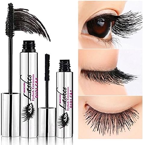 UPXIANG 4D Mascara Cream, Makeup False Lash Cold Express Waterproof Mascara Eyelash Extension Crazy Long Style Warm Water Washable Mascara, 10ML