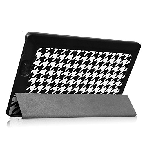 Fintie Kindle Fire HD 7″ (2013 Modell) Smart Shell Case Cover Schutzhülle Tasche Etui Hülle Ultra Slim Lightweight mit Auto Schlaf / Wach Funktion (passt NUR zu Amazon Kindle Fire HD 7 2013 Modell), Houndstooth Schwarz - 4
