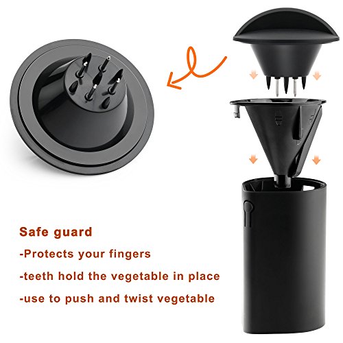 Ipow 2 Klingen Gemüse Spaghetti Schneider mit Sparschäler und Reinigungsbürste. Perfekt für Gemüse Spiralschneider, Kartoffel, Zucchini, Spargelschäler, Gurkenschneider, Spülmaschinenfest - 3