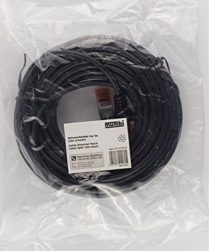 mumbi 10m CAT.5e Ethernet Lan Netzwerkkabel – CAT.5e (RJ-45) 10 Meter Kabel in schwarz - 6