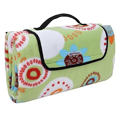 Songmics 200 x 200 cm Couverture tapis pique-nique étanche pliable pour camping jardin avec des poignées grand format GCM71J
