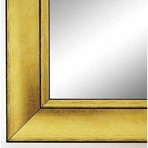 Spiegel Wandspiegel Badspiegel - Dortmund 4,2 - Gold - 200 Größen zur Auswahl - handgefertigt - DIN A3 (29,7 x 42,0 cm) - FM - Modern, Shabby, Vintage