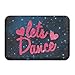 Produktbild Soft Non-Slip Lets Dance with Cute Little Love Hearts Bath Mat Coral Fleece Area Rug Türmatte Entrance Rug Floor Mats