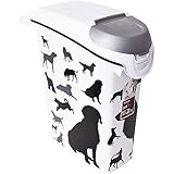 Curver Tierfutterbehälter Motiv Hund Aufbewahrung Tierfutterbox 23 Liter 10 kg mit Deckel