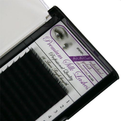 Individual Eyelash Extensions / Silk Eyelash Extension C Curl 0.25mm 10mm 12mm Single Length / Semi Permanent Eyelash Extensions / Fake Eyelashes / Eyelash Extension / False Eyelash Extensions / Lash Extensions / False Eyelashes (12mm)
