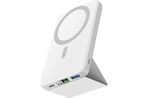 Podoru mag-Safe Bateria Externa Carga Rapida, 10000mAh Magnético Power Bank, Plegable Inalámbrico Powerbank mag-Safe PD22.5W Pantalla LED Cargador Portátil para iPhone 16/15/14/13/12/Plus/Pro/Pro MAX