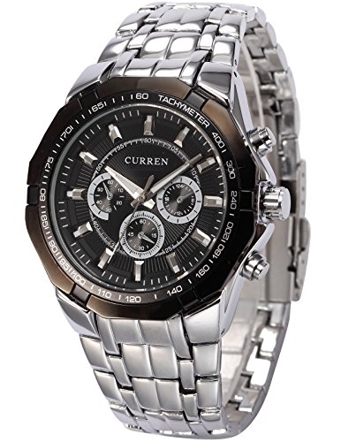 AMPM24 Analog Herren Uhr schwarz Quarzuhr Edelstahl silber Armbanduhr AMPM24 Analog Herren Uhr schwarz Quarzuhr Edelstahl silber Armbanduhr
