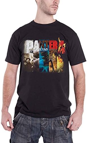 Pantera T Shirt Stronger Than All Collage Band Logo Official Mens Black XXL