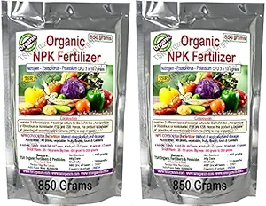 TSR Organic Fertilisers & Pesticides 3-in-1 Organic NPK Garden Fertilizer (850 + 850 Grams) with Organic Nitrogen Phosphorous Potassium bio Fertilizer granules