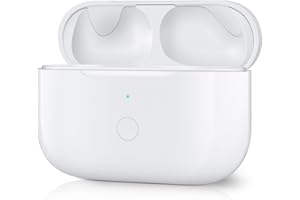 KENKO BACK Wireless Charging Case Compatible with AirPods Pro 1st & 2nd Generation, Replacement Charging Case with Bluetooth Pairing Sync Button, White