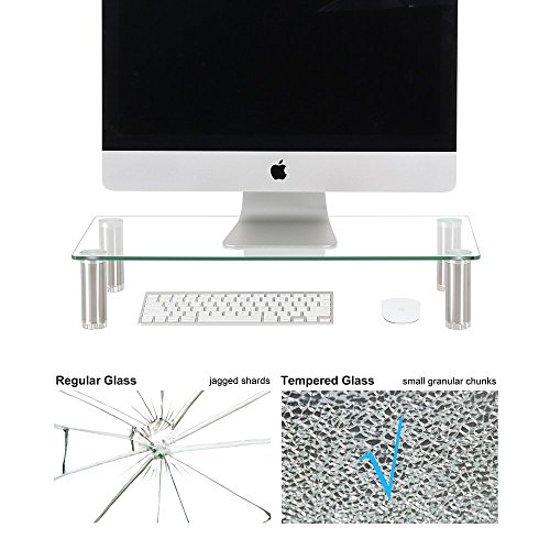 Fitueyes Monitorständer aus Glas 60x28x12cm klar DT106006GC - 6