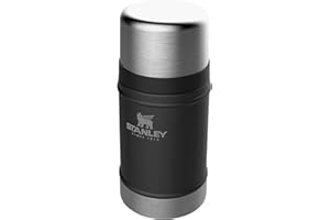 Stanley Classic Legendary Food Jar 0.7L - Contenitore Termico Per Alimenti Caldi - Thermos - Lavabile In Lavastoviglie - Portavivande - Senza BPA & Acciaio Inox - Matt Black