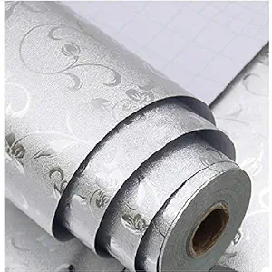 ARKIT Aluminium Foil Silver Sticker Oil-Proof,Waterproof Self Adhesive Sticker Anti-Mold and Heat Resistant (200 X 60 cm)