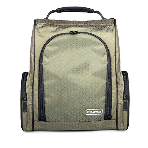 Champkey Sac à Chaussures de Golf avec Fermeture Éclair et Poche extérieure pour Chaussettes, Tees, etc.