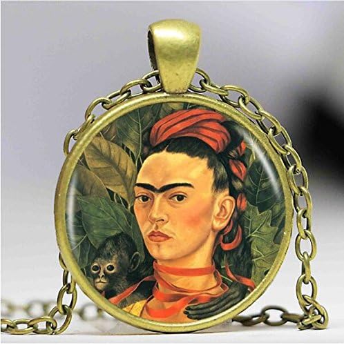 Frida Kahlo Pendant Necklace - Frida Kahlo Jewelry, Feminist Icon Necklace, Frida Necklace, Mexican Artist Pendant, Frida Kahlo Jewellery