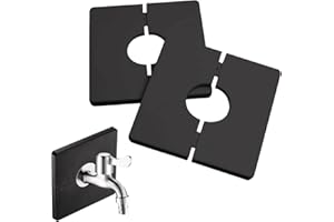 JAONLD 2 Stück Dekorative Duschabdeckung 22 mm Quadratische Selbstklebende PVC Rohrabdeckung Dekorative Wasserhahnabdeckung zum Abdecken von Drähten, Wasserhähnen, Rohren und Löchern in Wänden