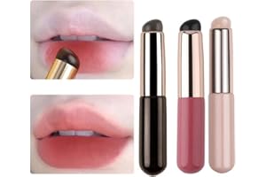 CTDWNT Cepillo de labios de silicona con tapa, cepillo de maquillaje de silicona, cepillo suave para corrector en ángulo de silicona, cepillo de labios de silicona, nuevo cepillo de maquillaje de silicona de