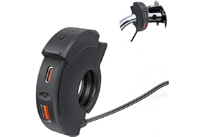 Intckwan Cargador USB para Moto 48W, IP65, 2 Puertos (QC3.0 18W + PD3.0 30W) con Interruptor, Toma USB-C 12-24V - Carga Rápida para Viajes/Aventuras/Exteriores - Compatible con Teléfonos/GPS/Cámaras