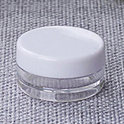 Gemini_mall5g Empty Plastic Makeup Jar Pot Travel Face Cream/Lotion/Cosmetic Container Sample Bottle (White)