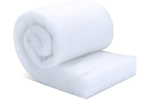 Nobleza - Filtro Cotone Bianco，Alta densità del Carbone Attivo Spugna， L60*W30*H2.5CM， Media Filtrante Acquario può Essere Tagliato su Misura