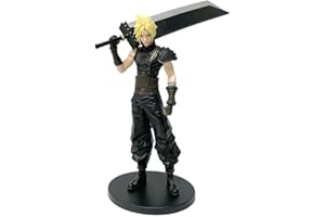 Skynomad Figurines Anime FF7 - 20 cm Sephiroth, Cloud Strife & Tifa Lockhart Statues rares en PVC pour les fans de Final Fantasy VII Anime Gaming Fans, cadeaux et collectionneurs (Cloud Strife 22,5 cm
