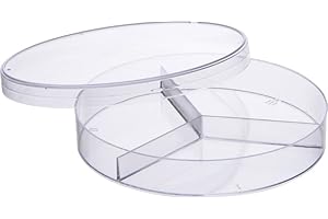 NEOLAB Moonlab-4-0033 Petri Dish 3 Compartments 3 Cams Sterile PS Diameter 90 mm, height: 15.8 mm, clear