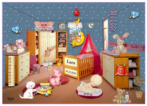 Personalisierte SCHLAFLIED CD gesungen mit dem Namen IHRES Kindes / Wunschname (Zur Taufe, Taufgeschenk, Geburtsgeschenk …) wirkungsvoller als ein MUSIK MOBILE / Jeder NAME ist möglich ! Spezialanfertigung für Kunde – Inkl. GRATIS A4 Geburtsbild mit allen Geburtsdaten / Das Schlaflied der Schlaflieder ! - 7