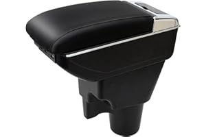 YJYWZH Apoyabrazos para Picanto 2008-2019 Doble Capa Reposabrazos Caja Consolas Almacenamiento con portavasos