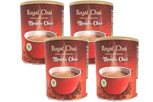 Royal Chai Sweetened Instant Masala Tea Tub 400g (Pack of 4) - Premium Natural Indian