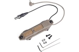 QIRUIMY Tactical Airsoft Torch Dual Pressure Switch Augmented Pressure Switch Quick Lease Mount For M300 M600 Scout Light