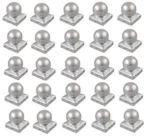 25x Pfostenkappe verzinkt 101 mm Kugel Abdeckkappe für Pfosten 10 x 10