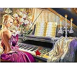 【Canvas Wall Decor】: Hochklare Ölgemälde-Leinwand ist wasserdicht und hat eine gleichmäßige Textur. Das Muster selbst hat einen klebrigen Hintergrund und eine Plastikschutzfolie, um das Bild klebrig zu halten, sodass Sie das Bild leicht vervollständigen können.