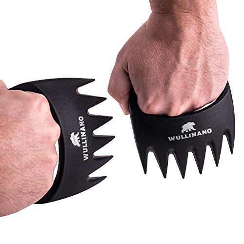 Premium Pulled Pork Gabeln Wullinano + GRATIS Pulled Pork Rezepte (E-Book) – Hochwertige Bären Fleischgabeln perfekt für Pulled Pork – optimaler Küchenhelfer zum Zerstückeln von Fleisch - 2