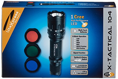 LiteXpress Gerber Set, Gerber Bear Grylls Messer Ultimate GE31-000751 und LiteXpress X-Tactical 104 LED-Taschenlampe bis zu 190 lm LXL447001B SET-KOMBI64 - 3