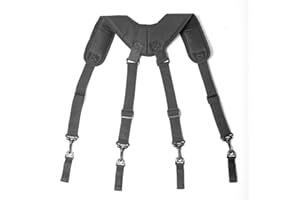 SOUIWUZI Bretelle per cintura utensili, cinghie per attrezzi per elettricisti pesanti per carpentiere lavori elettricisti, regali del giorno del papà nero