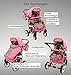 Chilly Kids Dino Pram & Pushchair Safety Set (car seat & ISOFIX base, rain cover, mosquito net, cup holder, swivel wheels) 15 Beige & Black