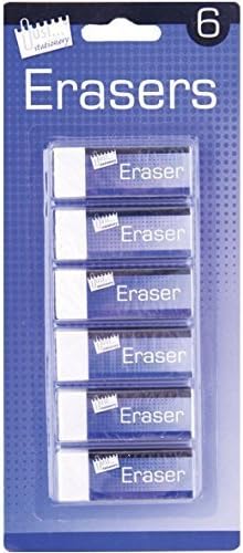2x Just Stationery Eraser - White (Pack of 6)